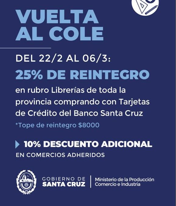 “Vuelta al Cole”: la nueva promo del Gobierno de Santa Cruz para acompañar el inicio de clases