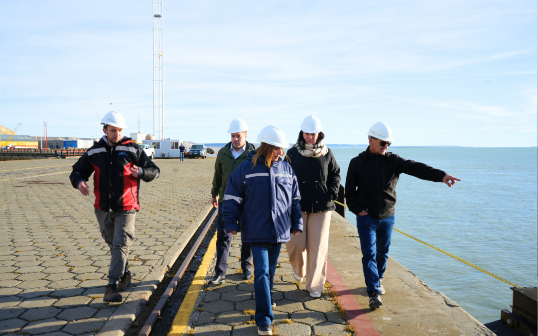 Ricci recorrió el Puerto de Punta Quilla y destacó el movimiento operativo registrado