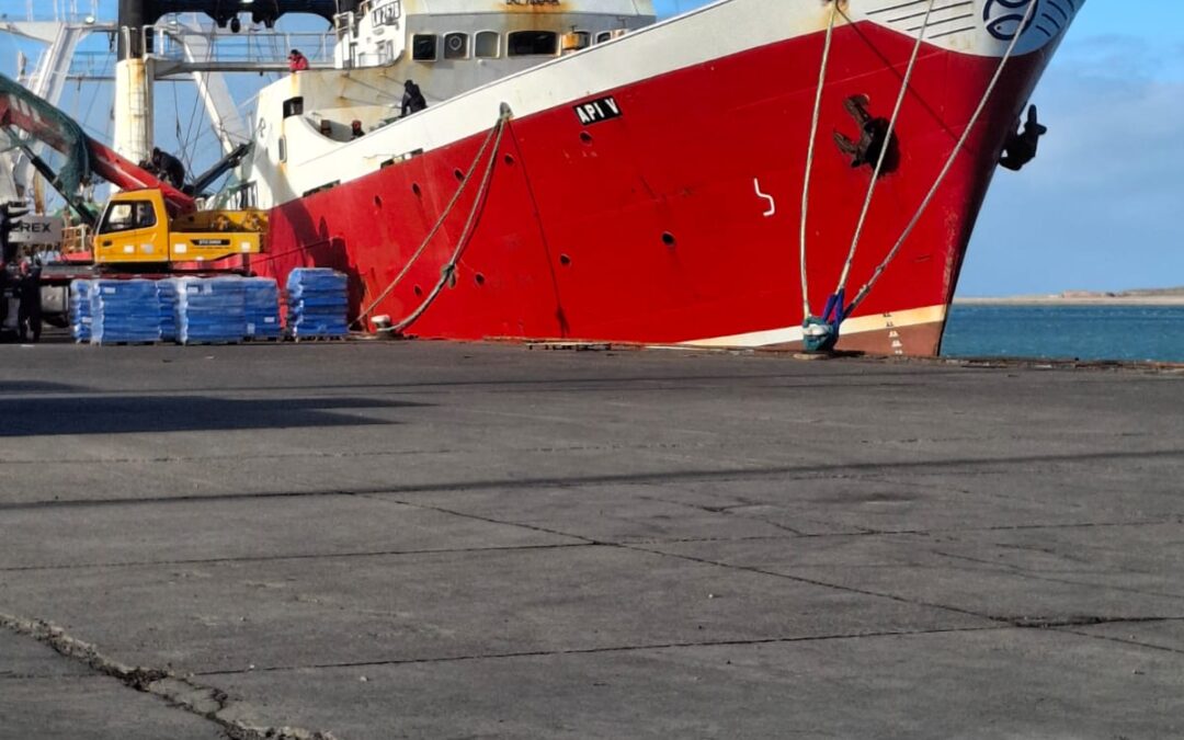 La Terminal Portuaria de Puerto Deseado registra movimiento y prevé el ingreso de nuevos buques