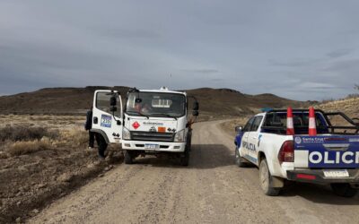 Transporte acompañó el control en el yacimiento Cerro Negro